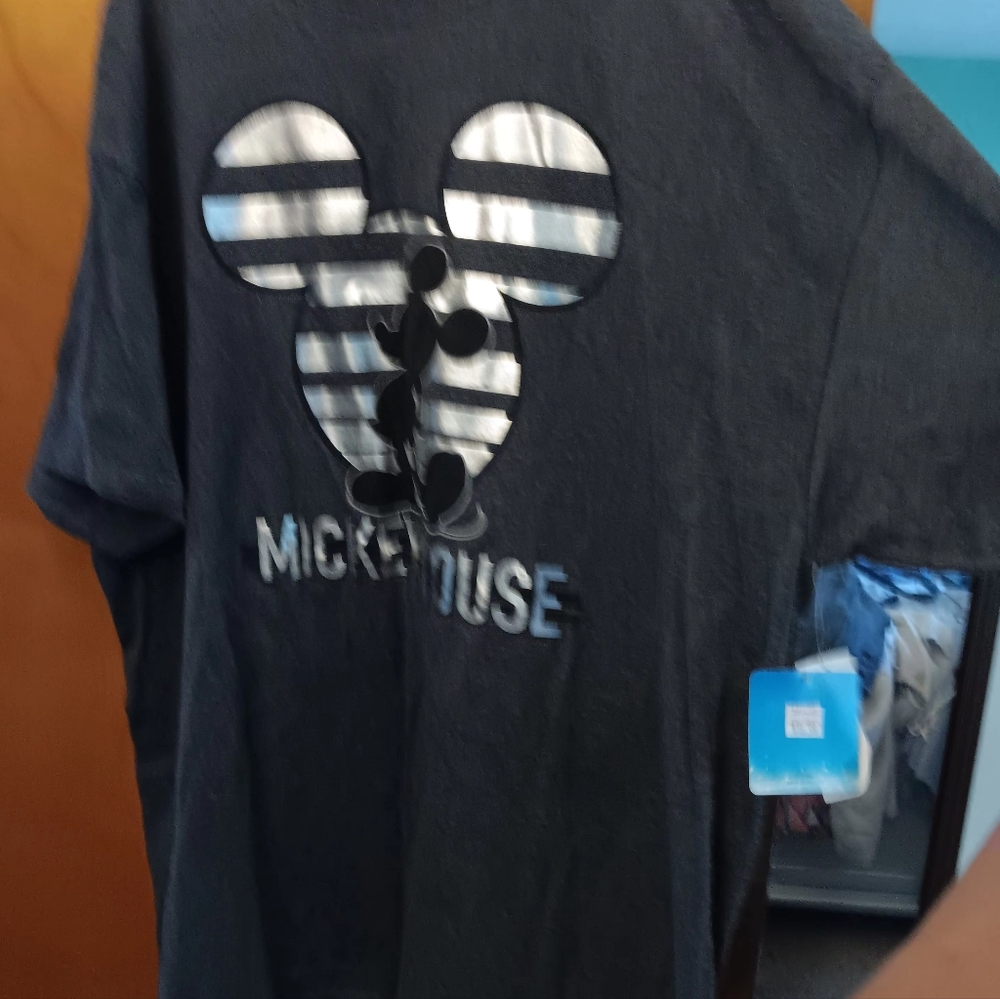 Disney Black and Silver Mickey Mouse Tee